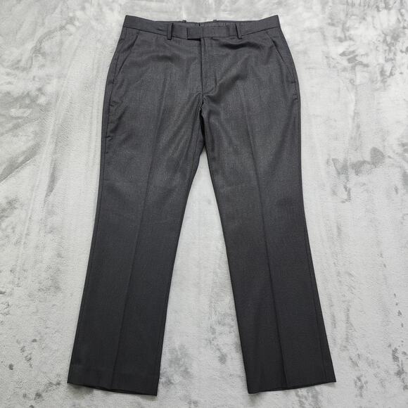 Perry Ellis Portfolio Dress Pants Mens 36/29 Black City Fit Flat Front Office - Picture 1 of 12